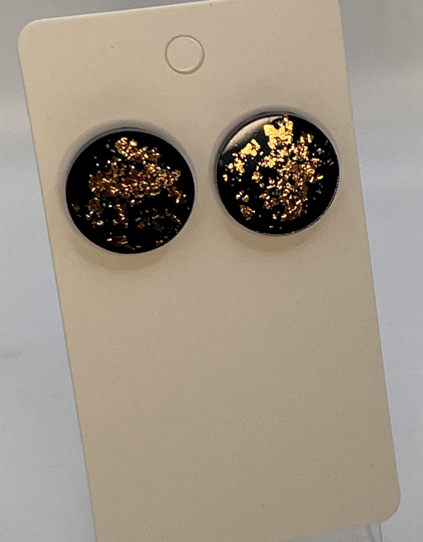 Large Circle Stud Earrings