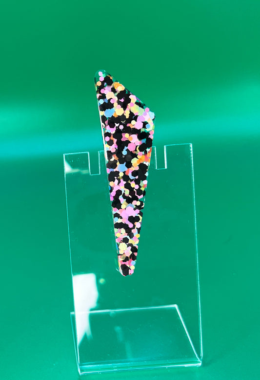 Neon Black Small Triangle Hair Clip