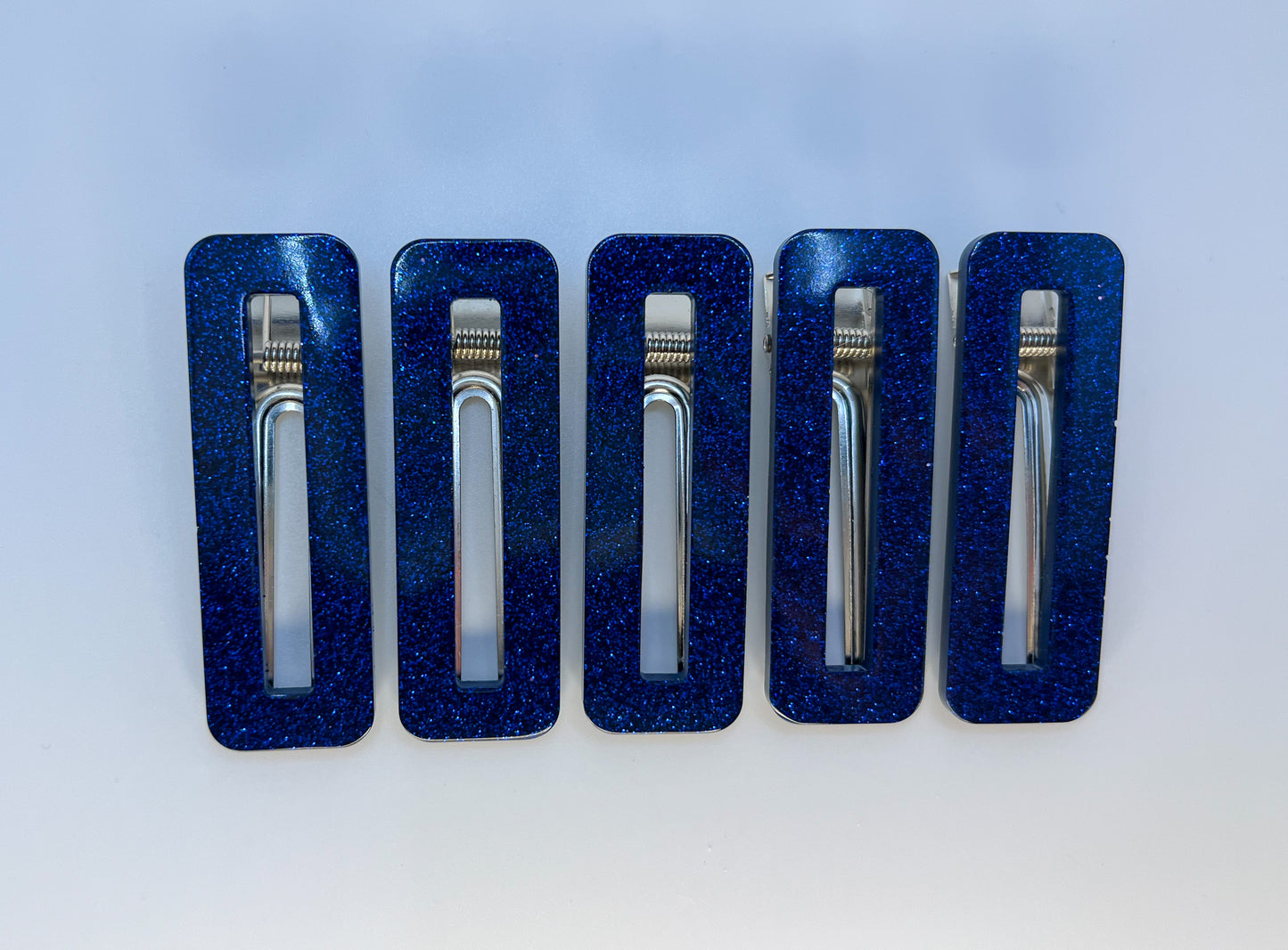 Dark Blue Rectangle Hair Clip