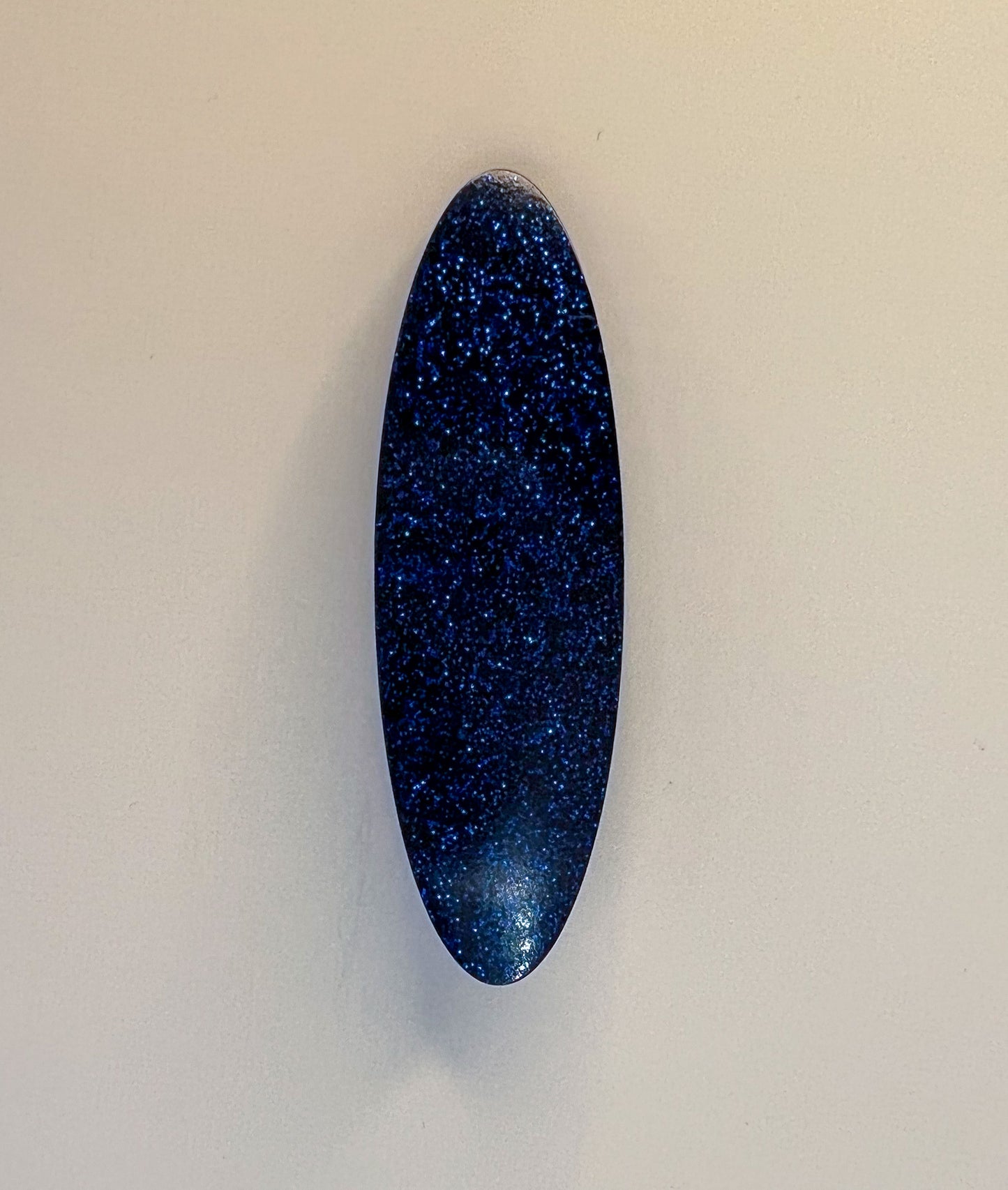 Dark Blue Shine Large Oval Hair Clip