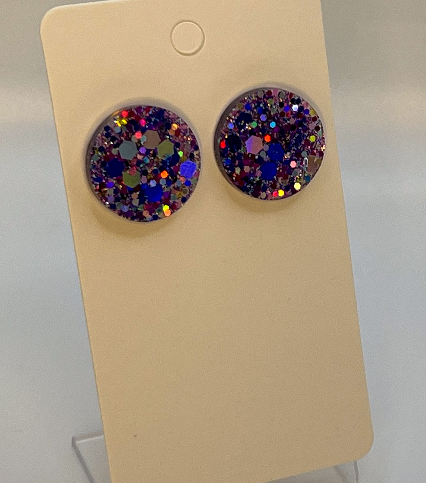 Large Circle Stud Earrings