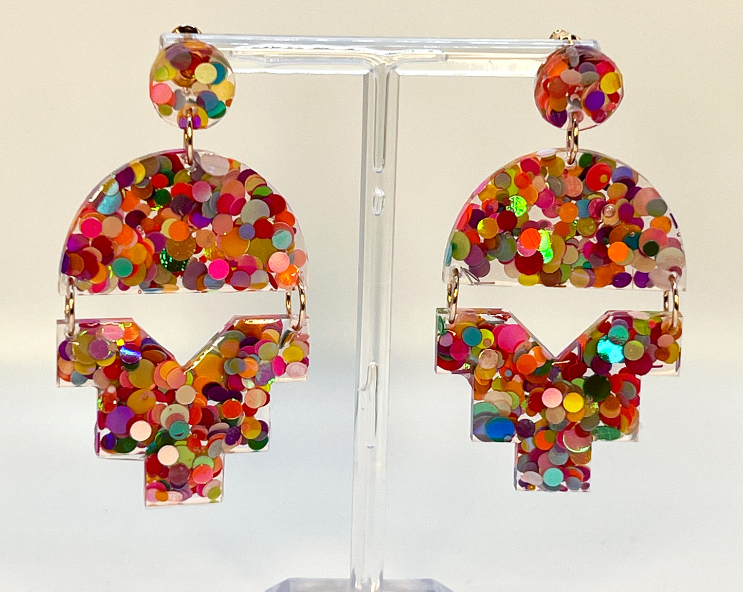 Geometric Glamour Dangle Earrings