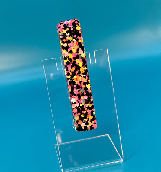 Neon Black Large Bar Hair Clip