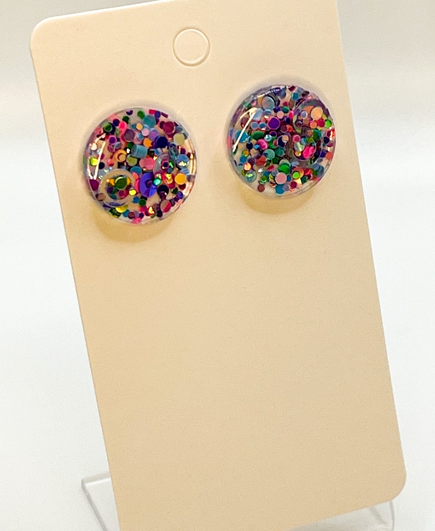 Medium Circle Stud Earrings