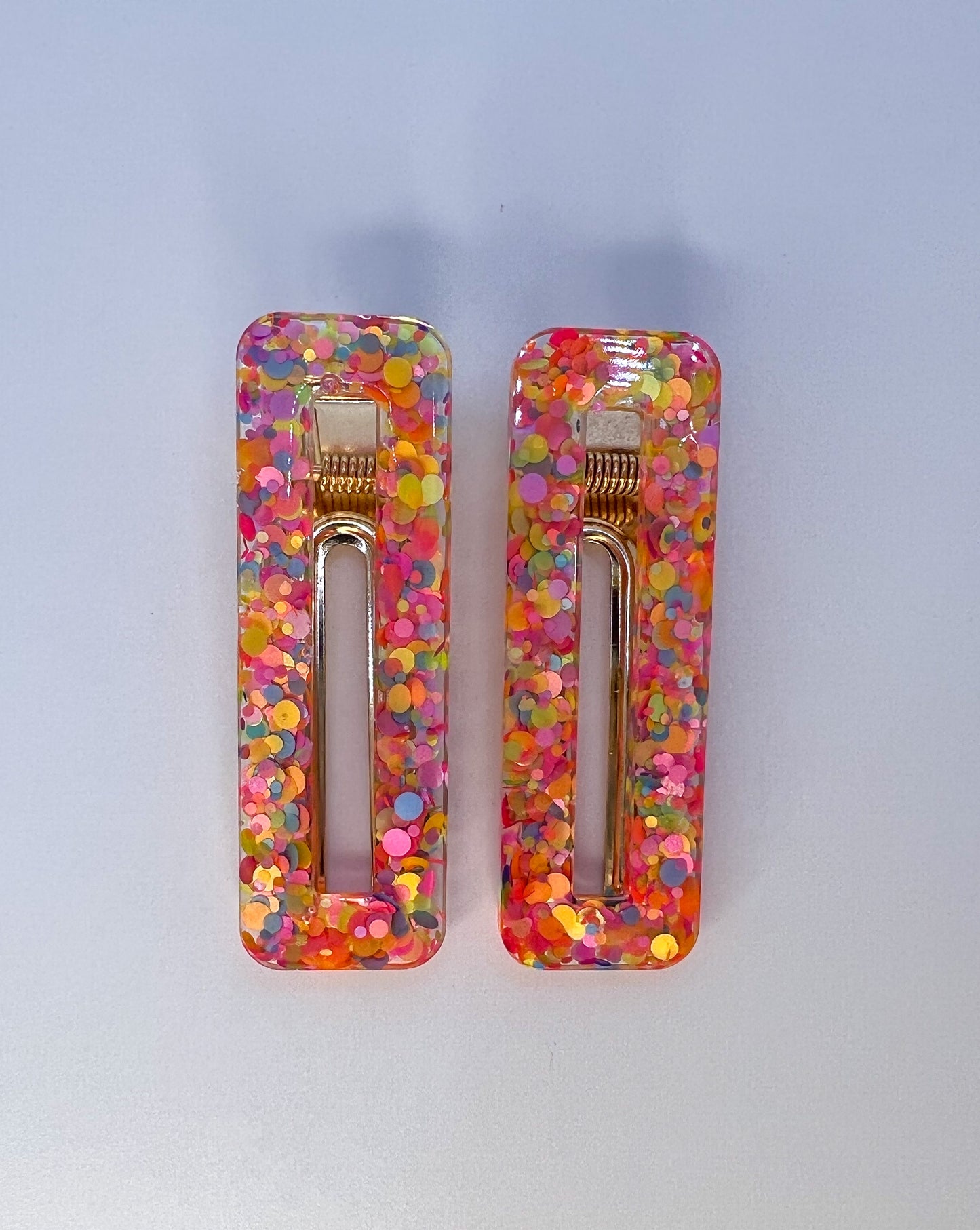 Neon Mix Rectangle Hair Clip