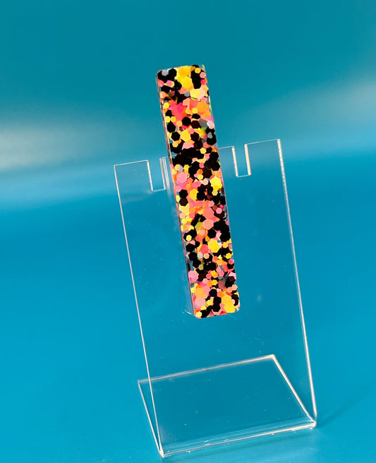 Neon Black Medium Bar Hair Clip