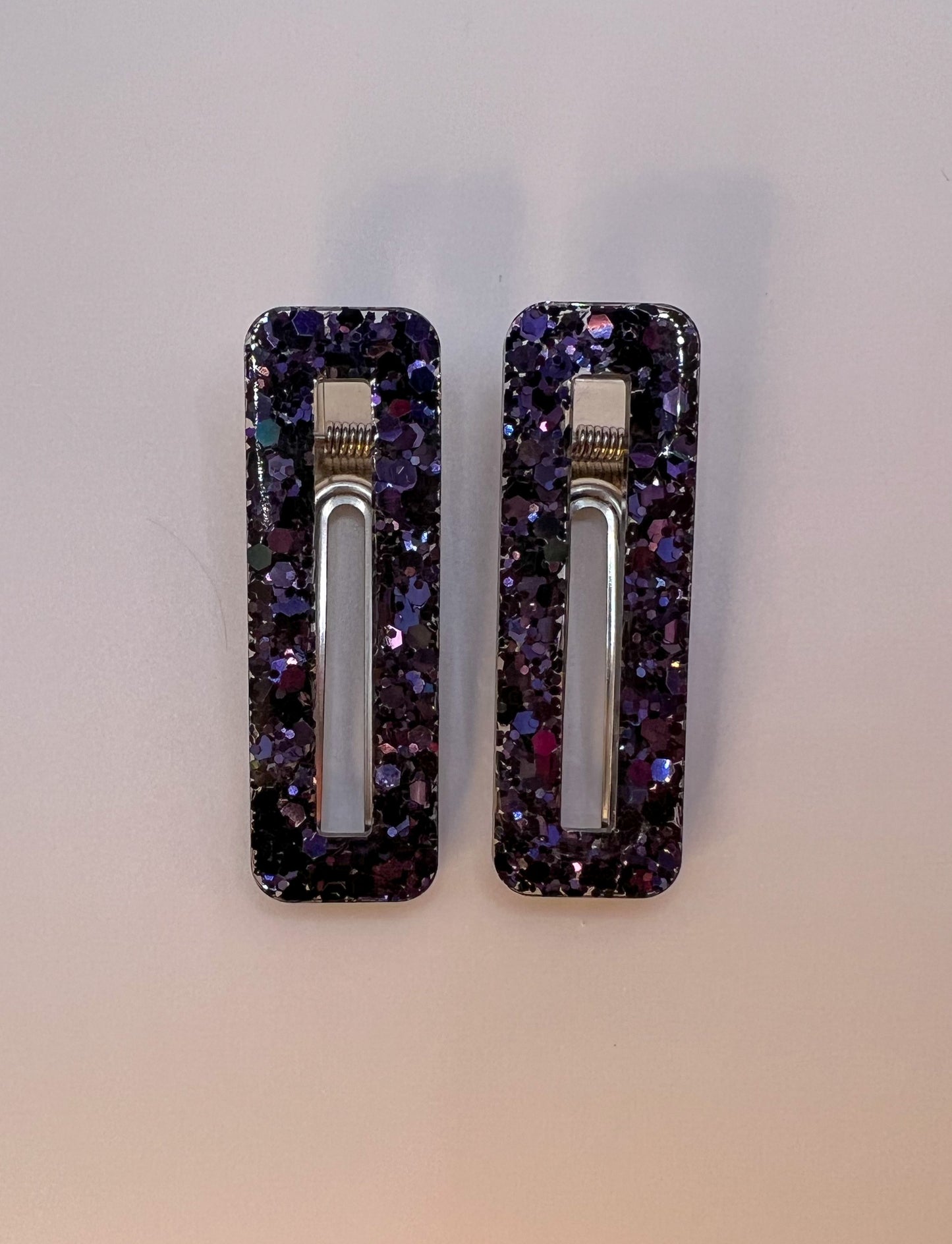 Midnight Purple Rectangle Hair Clip