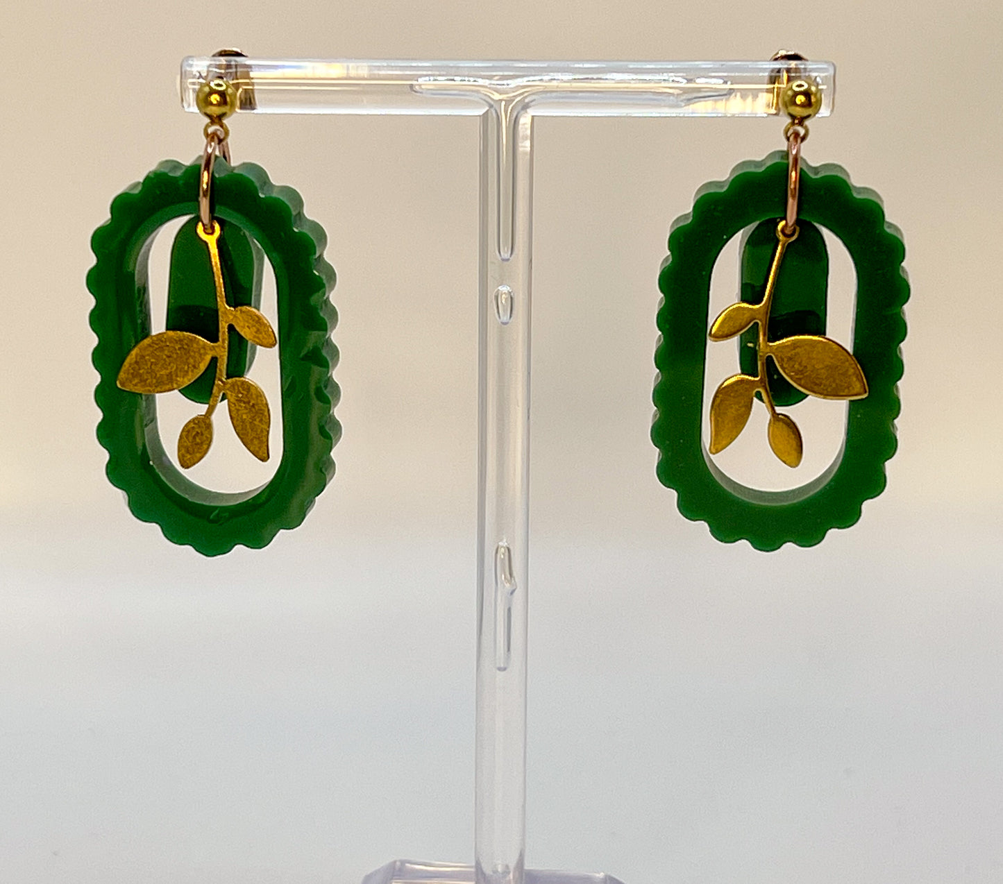 Olive Branch Dangle Earrings