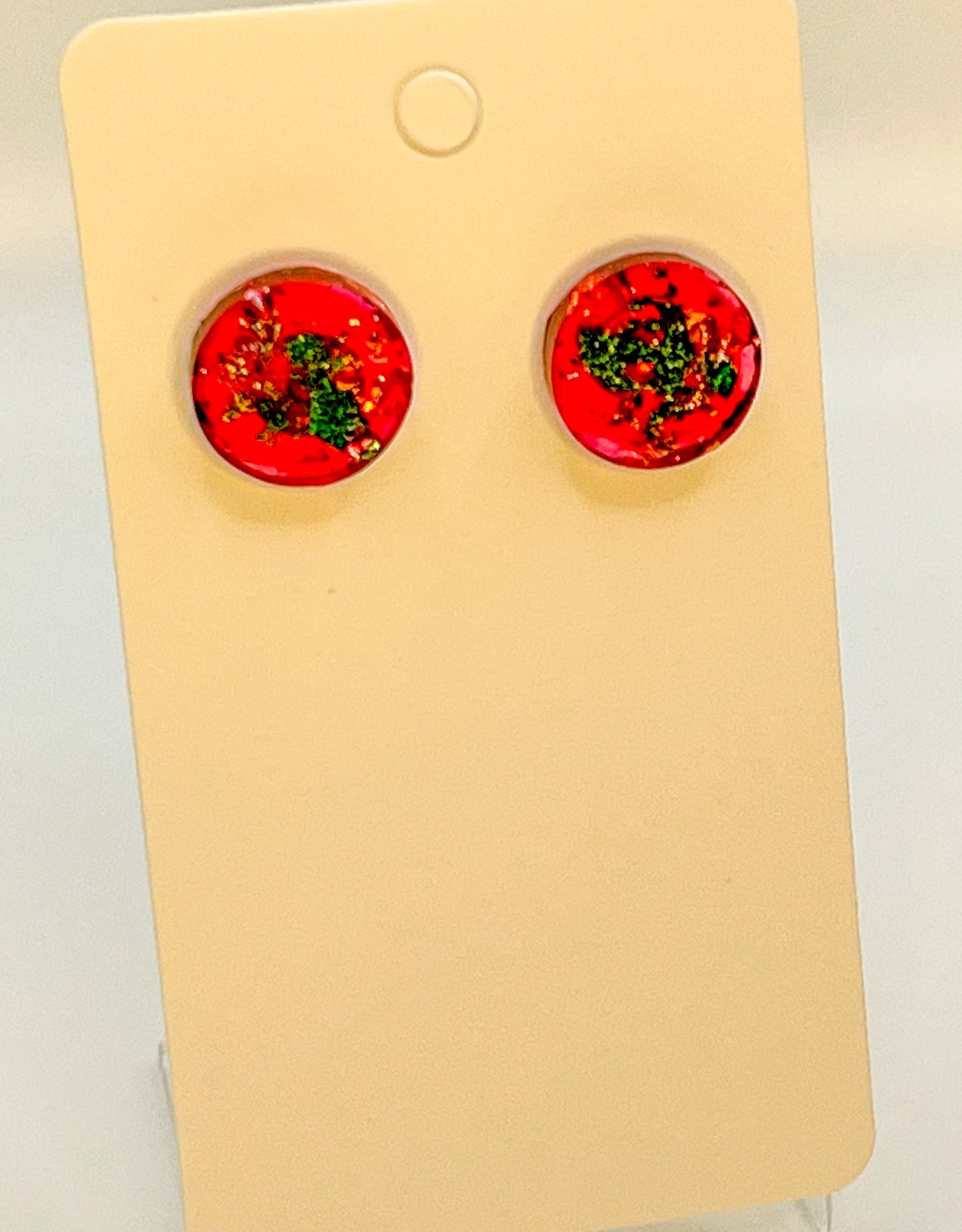 Small Circle Stud Earrings