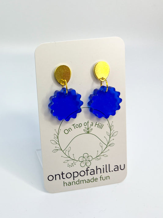 Blue Stellar Dangle Earrings