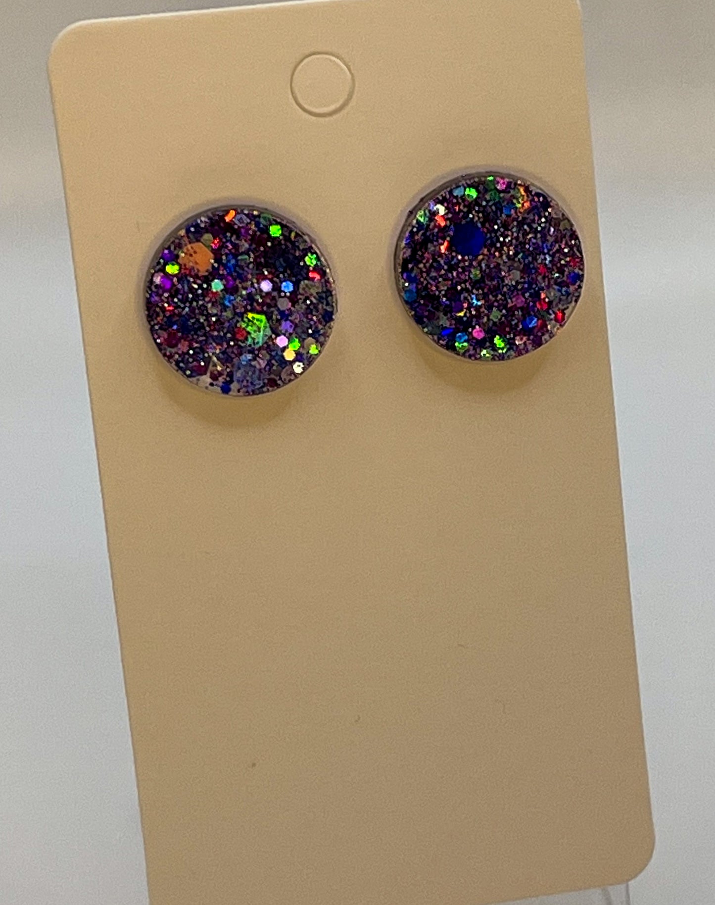 Medium Circle Stud Earrings