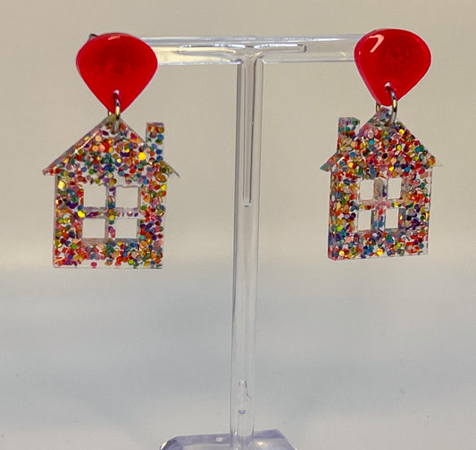 House and Home Dangle Earrings