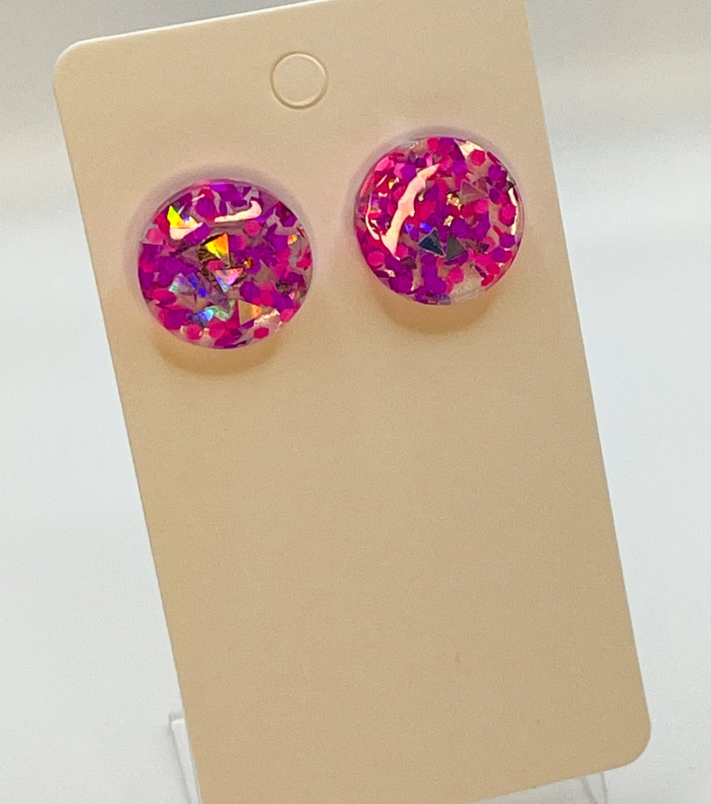 Medium Circle Stud Earrings