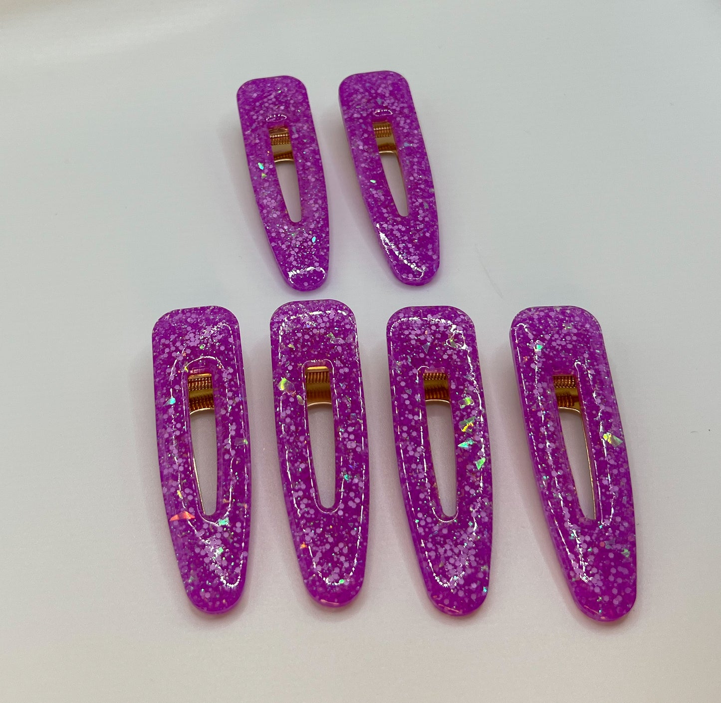 Electric Purple Almond Hair Clip