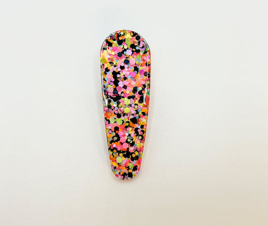 Neon Black Surfboard Hair Clip